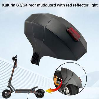 Replacement Rear For Kukirin G3 G4 Electric Scooter, ABS Material For Improved Night Safety, Reflective Red Light For Kick Scooter Rear Wheel Mudguard