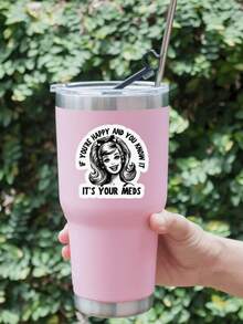 1 pièce Autocollant vinyle, Si tu es heureux et que tu le sais, citation humoristique, étiquette adhésive pour ordinateurs portables, skateboards, bouteilles d'eau et plus encore