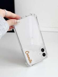 1 chiếc ốp lưng điện thoại trong suốt, chống sốc, có thể tùy chỉnh chữ ký, tương thích với iPhone 11/12/13/14/15/16/16pro/16plus/16promax/17/1pro/17promax/17air, Pixel 9A/S24/S25ultra/S25plus/S25edge/A17/A07, Moto G85, Infinix Hot 50 Pro+, thích hợp làm quà tặng hàng ngày cho bạn bè. - Trong sáng - Xem 3