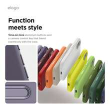 Elago High Quality Magnetic Liquid Silicone Case For IPhone 17, Compatible With MagSafe, Liquid Silicone Material, Protective Cover, Shockproof, Slim Phone, Fashion, Velvet - For Men, For Women, Luxury, Fashion, Minimalist - Hoa Oải Hương Sâu - Xem 5
