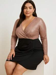 VESTIDO DE LENTEJUELA ELEGANTE - Rosa - Ver 3