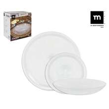 CLICKYA-La Mediterranea Vajilla Andra 18 piezas - Platos de 21,5 cm, 26,5 cm y 19 cm - transparente - Ver 6