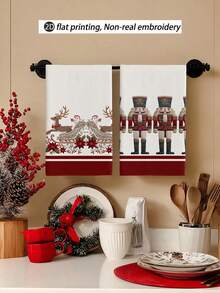 2pcs/4pcs/8pcs Christmas Tree, Christmas Cabin Pattern Kitchen Towels, Christmas Gift Box Pattern Bathroom Towels, Christmas Outdoor Party Towels, Christmas Home Decor, Christmas Kitchen Decor, Modern Style, Quick Drying, Super Soft Microfiber Material, Rectangular, 15.75IN*23.62IN/40*60CM Digital Printing Pattern, Suitable For Outdoor Party Decoration, Christmas Holiday Gifts