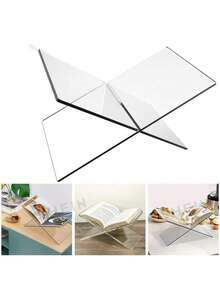 Acrylic X Type Book Reading Stand Book Stand Base Book Holder, Desktop Books, Picture Album Magazine Display Stand X Type, Book Stand, Reading Tray Rack
