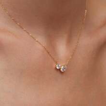 1pc S925 Sterling Silver Teardrop Pendant Necklace With Sparkling Cubic Zirconia, Elegant & High-Quality Jewelry For Women