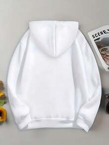 Sudadera Con Capucha Para Mujer, Gráfica De Día De Los Muertos, Con Bolsillo Frontal, Manga Larga, Ideal Para Fiestas De Halloween, Disfraces, Ropa Casual Para Otoño/invierno, Ropa Oficial De , Ropa De Halloween, Ropa Festiva, Estampado De Dibujos Animados, Ajuste Cómodo, Ropa Temática, Entusiastas De La Moda, Ropa De Disfraces, Material Duradero, Sudadera Impresa, Amantes De Los Disfraces. - blanco - Ver 2