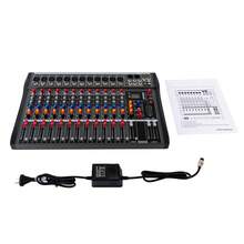 Professional Audio Mixer 48V Phantom Power With 10-Segment LED Indicators XLR/TRS Inputs For Karaoke, Conference - Black - View 3