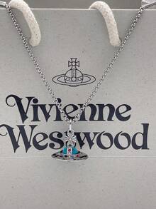 Vivienne Westwood New Petite Orb Pendant Necklace - Blue - View 2