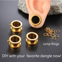 2PCS Screw 316L Stainless Steel Retro Ear Gauges Stretcher Piercing Ring Tunnels Expander Plugs Pair Selling