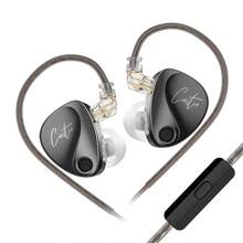 KZ KZ Castor - In-Ear Monitoring Headphones, HiFi High-End Bass Earphones, Advanced Bass Version Harman Tuning, Adjustable Sound, Noise Isolating IEM, Dual Dynamic Drivers Wired Earbuds, 2PIN-C Detachable Cable, Suitable For Singers And Musicians (Black + Square Case)