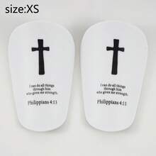 1 Pair Mini Master Cross Design Football Shin Guards, Adult Clip-On Leg Protectors - Thick And Durable Mini Soccer Shin Pads, Suitable For All Seasons - Multicolor - View 20