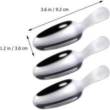 3 Pieces Teaspoon, Flour Scoop, Mini Spice Scoop, Measuring Spoon, Kitchen Scoop, Salt Scoop, Coffee Scoop For Salt, Spices, Coffee, Grains, Dosage - Bạc - Xem 7