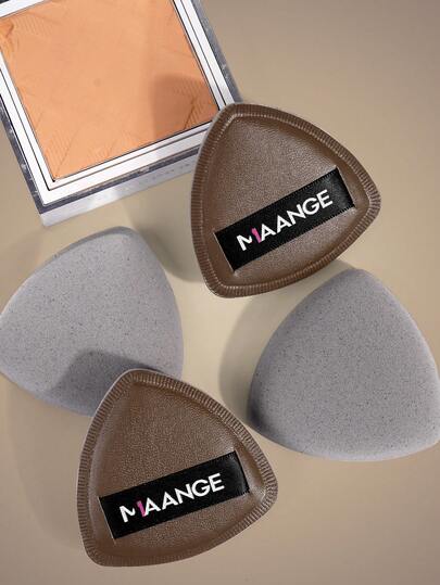 MAANGE 4pcs Triangle Powder Puff For Wet Use,Soft And Skin Friendly Makeup Puff,Makeup Tools Easy Carrying For Travel,Cheap,Stocking Stuffers,Makeup,Makeup Tools,Cheap Stuff,Gifts,Gifts For Women,Christmas Gifts
