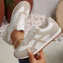 Women's Shoes Fashionable Casual Walking Sneakers Tennis Shoes Retro Lightweight Outdoor For Office Work Travel Sport - 灰色 - 查看 5