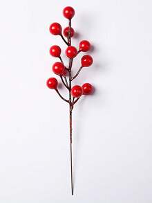 20 Stück künstliche rote Beeren Weihnachtsdekoration - glänzende Plastikbeeren, ohne Federn, ohne Draht nötig, leuchtende Farbe für Innen-/Außenweihnachtsbaum & Heimdekoration, Weihnachtsparty Dekorationen, festliche Heimakzente, natürlichelanganhaltend langlebiges Dekorationselement, realistische Textur, leichte Ornamente, saisonale Dekorateure - Rot - Übersicht 9