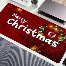 1 pièce Tapis de souris avec motif Joyeux Noël, tapis de souris d'ordinateur de bureau long, tapis de souris carré pour ordinateur portable, tapis de souris de jeu