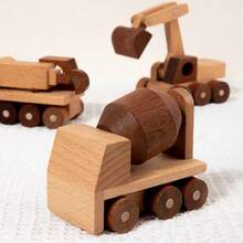 Wooden Construction Vehicles Excavator Toy Crane Model, Kids Toy Car, Baby Birthday Gift - Camel - View 11