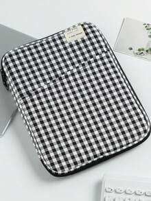 Koreanischer Stil Livework Karomuster iPad Tablet Hülle, passend für 11" & 13" Laptop Hülle, Laptoptasche, Laptophülle, Laptopcover für Reisen, wasserdicht, tragbar für Herren Laptoptaschen