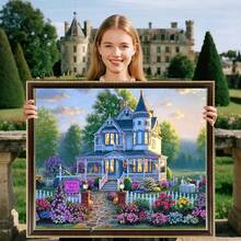 SNA 2025 Castel în stil nou, peisaj, construcție castel, castel, DIY, cusătură în cruce, kituri de broderie, set de lucru manual, ață imprimată pe pânză, casă de țară, vilă, reședință, kit DIY, artizanat, kit de broderie brodată, kituri de cusătură în cruce, kit de croșetat, kit de ace de perforat, accesorii de cusut, kit de cusut, ață de broderie, kit de artizanat, materiale de cusut, model de cusut, croșetat, consumabile pentru artizanat, kit de broderie, model de cusut pentru începători.