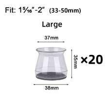 4/8/20 Stück runde Stuhlbein Bodenschoner, Möbelgleiter für Hartholzböden, Silikonkappen für Stuhlbeine, schützt Böden vor Kratzer und reduziert Geräusche, schützt Böden und Stuhlbeine, geeignet für Küche, Wohnzimmer, Schlafzimmer (Transparent)