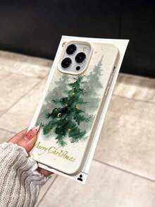 Carcasă de telefon TPU anti-zgârieturi, rezistentă la șocuri, cu model de brad de Crăciun în acuarelă, compatibilă cu Apple XS, XR, 11, 12, 13, 14, 15, 16, 13 Pro Max, 16 Pro Max, 14 Plus și Galaxy A35, S24, A16, S24 FE, S20, S22 Plus, S25 Ultra, S25, S22, S21, A335G, A12, A15, A23, A52 5G, Galaxy S21, Galaxy S25 Ultra, Galaxy A71 4G, Galaxy S21 Plus, Galaxy S22, Galaxy A55, Note20 Ultra, A16 4G, cadou personalizat pentru femei și bărbați