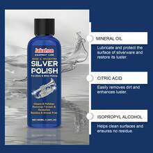 100ml Silver Jewelry Cleaner Liquid Silver Oxidation Yellowing Polishing Rust Stain Remover Anti-Tarnish For Silver Instruments Watch Diamond - Blue - View 7