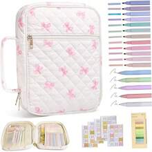 Cubierta bíblica, estuche bíblica acolchada portátil con bolígrafos y pestañas y mango para chicas mujeres, azul - Blanca - Ver 6