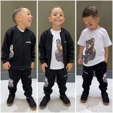 Men's Winter Set, Pants, Blouse, Coat, Sweatshirt, Cold Weather, 3 Pieces - màu đen - Xem 4