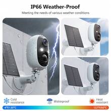 2K Solar Camera Outdoor Wireless, 2.4GWiFi Cameras For Home Security With Solar Panel, 5200mAh Battery, Spotlight Color Night Vision, AI Motion Detection, Siren Alarm, 2-Way Talk, IP66, Cloud/SD Storage EasyInstallation For Home/Garage/Commercial - With Solar Panel - View 5