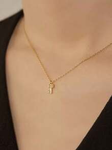 GAGAFEEL 1 pieza de collar de joyería de mujer con colgante cuadrado de circonita chapado en plata esterlina S925, regalo elegante