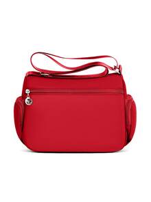 حقيبة كتف كاجوال ذات سعة كبيرة متعددة الجيوب بلون أحادي عصري للأمهات