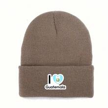 Abulen Guatemala Style Unisex Winter Knit Hat - Thickened Warm With Pom Pom, Lightweight Elastic Stretch Design, 6 Colors Available (Black/White/Brown/Blue/Orange/Grey), Cold-Proof Headwear - Trắng - Xem 6