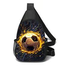 Crossbody Bag, Astronaut'Style For Your Kids,Chest Pocket Sport Bag In Colourful,Festive Astronaut Printed - Casual Style Shoulder Bag, Polyester Material