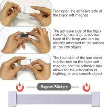 1条10/20/30/50厘米USB充电式LED灯带，带人体感应器 - 适用于橱柜、衣柜和走廊，无线人体感应LED灯带，橱柜下照明，可充电磁吸式夜灯，适用于走廊、厨房橱柜、衣柜、房间装饰 - 單色感應燈 - 查看 10