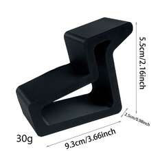 1pc Heavy Duty Door And Window Stop - Sturdy Hard Plastic Material With Non- Base, One-Button Locking Mechanism, Space-Saving Design For Indoor/Outdoor Doors, Windows, Glass Partitions - Suitable For Home, Office, Hotel, Apartment - White/Black - Included Screws For Easy Installation