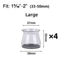 4/8/20 Stück runde Stuhlbein Bodenschoner, Möbelgleiter für Hartholzböden, Silikonkappen für Stuhlbeine, schützt Böden vor Kratzer und reduziert Geräusche, schützt Böden und Stuhlbeine, geeignet für Küche, Wohnzimmer, Schlafzimmer (Transparent)