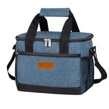 "Floral Print Insulated Lunch Bag - 600D Oxford Waterproof Thermal Cooler For Office, School And Picnics, Leakproof Portable Bag With Shoulder Strap, Multi-Color, Good Heat Preservation" - Multicolor - View 7