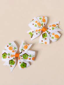 2/8 sztuk dla dziewczynek, śliczne spinki do włosów z motywem dyni, ducha, czarodzieja, potwora, nietoperza, spinki do grzywki, ozdoby do kucyka, odpowiednie na przyjęcia świąteczne, akcesoria do włosów na Halloween