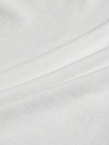 Mujer camiseta casual estampado de be happy lift heavy  diseño creativo, tejido suave holgada cuello redondo manga corta primavera verano uso diario - Blanco - Ver 3