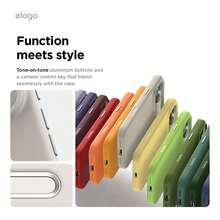 Elago High Quality Magnetic Liquid Silicone Case For IPhone 17 Pro Max, Compatible With MagSafe, Liquid Silicone Material, Protective Cover, Shockproof, Slim Phone, Fashion, Velvet - For Men, For Women, Luxury, Fashion, Minimalist - 結石 - 查看 4