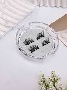 1 对磁性睫毛，采用浓密的十字交叉设计，佩戴方便，附赠礼盒装，睫毛，睫毛，假睫毛 - 黑色 - 查看 6