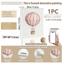 1pc Framed Canvas Wall Art, Pink Nursery Gallery Wall Set, Baby Girl Room Decor, Vintage Children's Room Decoration, Girl Gallery Art, Antique Nursery Wall Decor