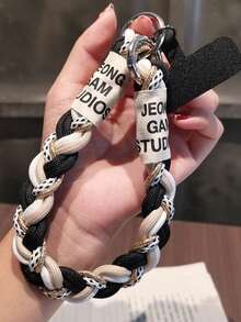 2026新年手机挂绳，1套金色编织腕带，手机挂绳腕带，短款编织绳，女士户外防坠绳，旅行攀岩绳，结实耐用礼品垫，多功能户外手持挂绳，防丢防盗手机壳挂件，含礼品垫