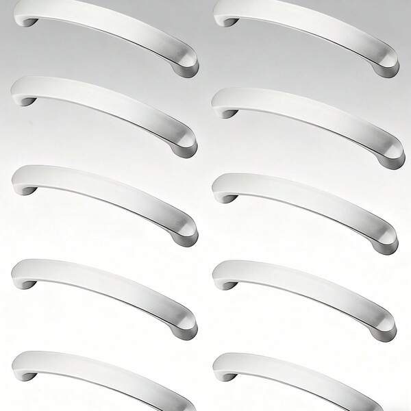1 Aluminum Alloy Cabinet Handles - Stylish Kitchen And Wardrobe Pull Handles, With Installation Screws, Durable Metal Drawer Handles, Suitable For Furniture