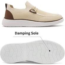 Mens Slip On Loafers Boat Shoes Non Slip Walking Shoes Running Shoes Fashion Sneakers For Men Comfort Lightweight Breathable Casual Office Shoes-20256688 - 米色 - 查看 7