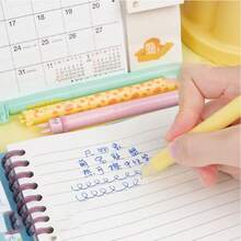 12/8/4pcs Cute Zoo Theme Erasable Gel Pens, Blue Ink Pen With Eraser Clear, Twist-Up Gel Pen, Smooth Writing Comfortable To Use For Note Taking Marking School Office Journaling Supplies - Multicolor - View 5