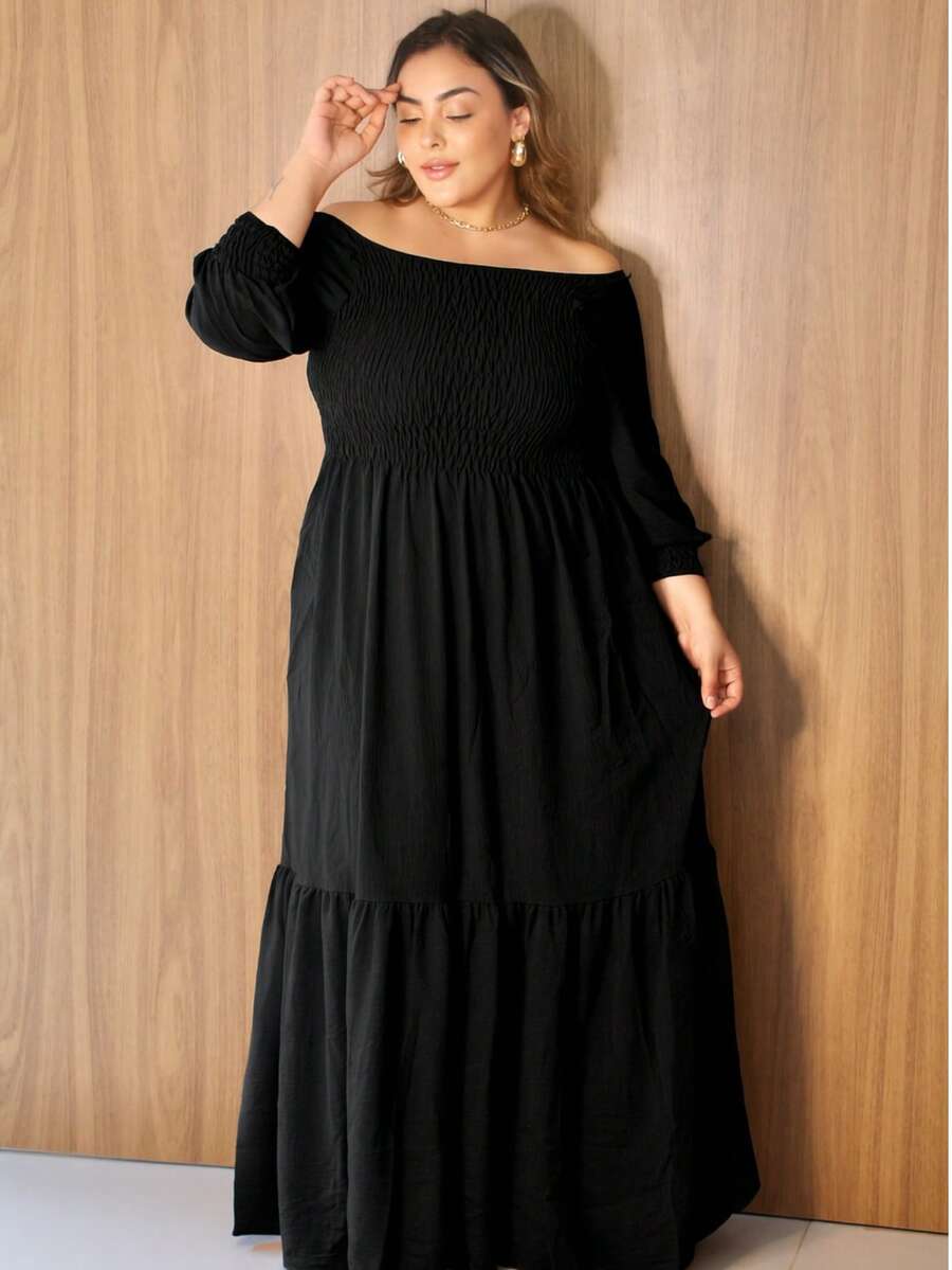 Plus Size Dresses - màu đen - Xem 1