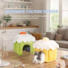 ITANDME Small Pet Cotton Nest Hamster Bed Accessories, Heating Supplies For Hamsters, Guinea Pigs, Hedgehogs, Chinchillas - Multicolor - View 7