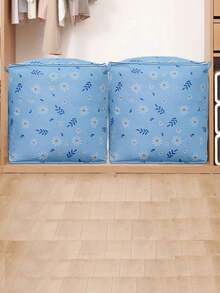 Sac de rangement pliable en tissu, organisateur pliable anti-poussière et anti-humidité avec poignée, parfait pour ranger les couvertures, les jouets, les oreillers, les vêtements de saison, les doudounes, le déménagement, en tissu Oxford de haute qualité, boîte de rangement à fermeture éclair