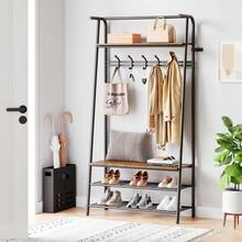 Clothing Racks - 31,5"W 1 Reihe Haken Braun - Übersicht 10